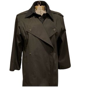 Guy Laroche Military Inspired Trench Blue Coat size 6